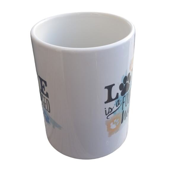 Love is a Four Legged Word Dog Lovers Rare Coffee Cup Coffee Mug - Picture 4 of 8